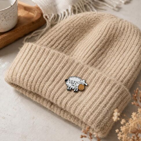 Christian Sheep Enamel Pin - Bible Verse Pins Brooch for Backpacks, Jackets, Hats with "HE LEFT THE 99 TO RESCUE ME.". Religious Brooches Gift for Christians, Church Friends in Saudi Arabia