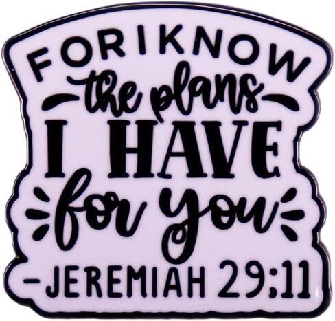 For I Know The Plans I Have For You Enamel Pin Jeremiah 29:11 Badge Christian Brooch For Backpacks Coats Hats Accessories in Saudi Arabia
