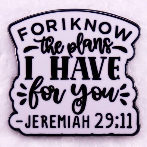 For I Know The Plans I Have For You Enamel Pin Jeremiah 29:11 Badge Christian Brooch For Backpacks Coats Hats Accessories in Saudi Arabia