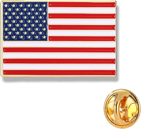 Enamel American Flag Lapel Pin, Metal Patriotic Lapel Usa Flag Pins Military & Veteran Memorial Day Accessories for Gift Suits Jackets Hats Clothes & Backpacks Decor in Kuwait