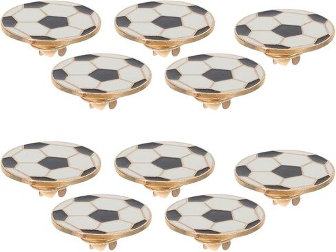 Beaupretty 10Pcs Soccer Lapel Pins Cartoon Round Metal Soccer Brooches Alloy Sports Badge for Hats, Shirts & Bags Championship Souvenir Pin Set for Men, Women in Kuwait
