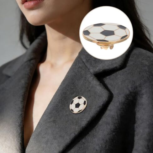 Beaupretty 10Pcs Soccer Lapel Pins Cartoon Round Metal Soccer Brooches Alloy Sports Badge for Hats, Shirts & Bags Championship Souvenir Pin Set for Men, Women in Kuwait