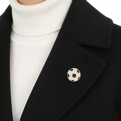 Beaupretty 10Pcs Soccer Lapel Pins Cartoon Round Metal Soccer Brooches Alloy Sports Badge for Hats, Shirts & Bags Championship Souvenir Pin Set for Men, Women in Kuwait