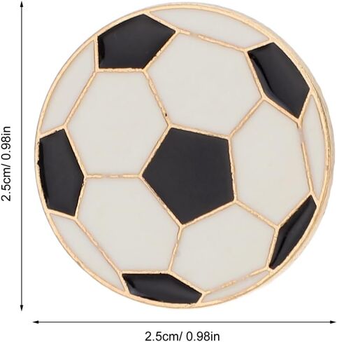 Beaupretty 10Pcs Soccer Lapel Pins Cartoon Round Metal Soccer Brooches Alloy Sports Badge for Hats, Shirts & Bags Championship Souvenir Pin Set for Men, Women in Kuwait