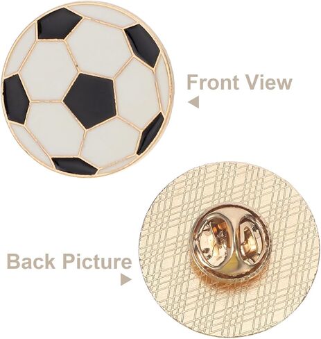 Beaupretty 10Pcs Soccer Lapel Pins Cartoon Round Metal Soccer Brooches Alloy Sports Badge for Hats, Shirts & Bags Championship Souvenir Pin Set for Men, Women in Kuwait
