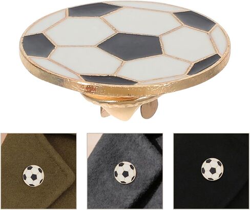 Beaupretty 10Pcs Soccer Lapel Pins Cartoon Round Metal Soccer Brooches Alloy Sports Badge for Hats, Shirts & Bags Championship Souvenir Pin Set for Men, Women in Kuwait
