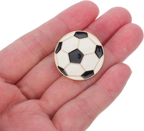 Beaupretty 10Pcs Soccer Lapel Pins Cartoon Round Metal Soccer Brooches Alloy Sports Badge for Hats, Shirts & Bags Championship Souvenir Pin Set for Men, Women in Kuwait
