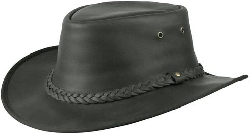 Conner Hats Lone Wolf Crushable Leather Hat - Waterproof Buffalo Hide Cap | Rugged UPF 50+ waterproof buffalo hide hat. Crushable for travel with a comfy stretch band. Includes 2 free sizing inserts. in Saudi Arabia