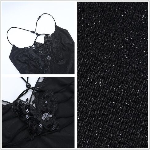 Women Victorian Formal Halter Sparkly Long Maxi Dress - Gothic Backless Slit Butterfly Design, Club Travel in Saudi Arabia