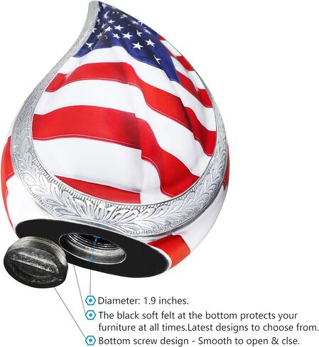 M MEILINXU Urns for Human Ashes Adult Man & Women, Cremation Urn for Ashes Adult Male & Female, Funeral Decorative Urn for Burial, Teardrop Patriotic Flag, Veteran Urns - Large Tear Drop in Saudi Arabia