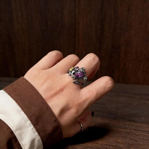 Black Dragon Ring for Women Blue and Purple Zircon Dragon Ring Game LADS Cosplay Rings Deepspace Inspired in Kuwait