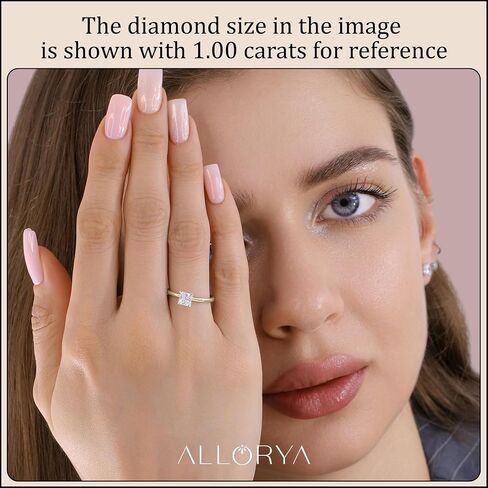 0.25 Cttw Princess Lab Grown White Diamond Solitaire Engagement Ring for Women in 10K Solid Gold in Saudi Arabia