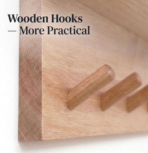 Floating Wall Shelves with Hooks, Rustic Wood Coat Rack & Storage Organizer for Entryway, Kitchen & Bedroom, Wall Mounted Display Shelf for Books, Plants & Photos in Saudi Arabia