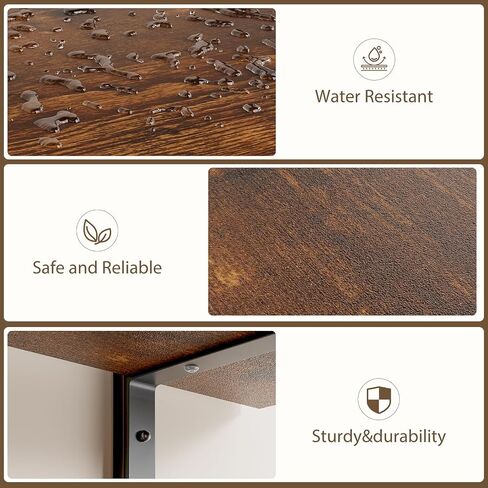 Floating Shelf for Wall - 3 Tier 24"x 31.5" Shelves for Room Wall for Bathroom, Bedroom, Toilet, Kitchen, Living Room, Office, Rustic Brown in Saudi Arabia