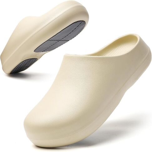 MEIAGDT Women's Slip On Nurses Clogs - Waterproof Lightweight EVA Work Shoes with Comfort Arch Support & Non-Slip Rubber Sole, Easy Clean Garden Mules for Healthcare, Hospital, Kitchen in Saudi Arabia