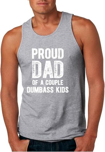 Proud Dad of a Couple Dumbass Kids Funny Fatherhood Humor Mens Tank Top in Kuwait