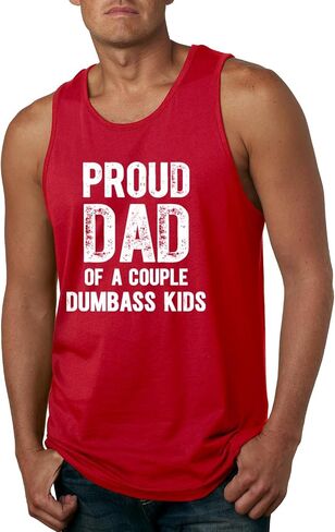 Proud Dad of a Couple Dumbass Kids Funny Fatherhood Humor Mens Tank Top in Kuwait
