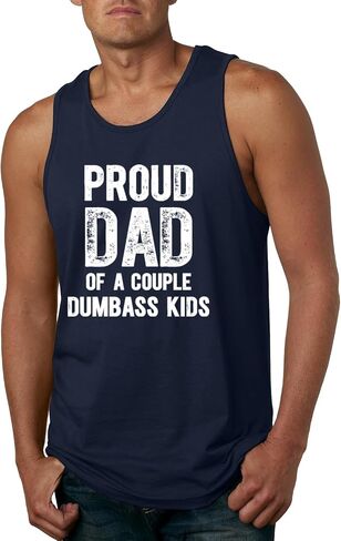 Proud Dad of a Couple Dumbass Kids Funny Fatherhood Humor Mens Tank Top in Kuwait