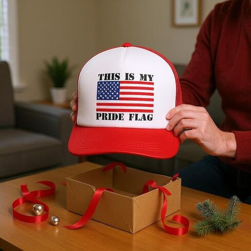 END THE WOKENESS This is My Pride Flag HAT – USA Edition Red in Saudi Arabia