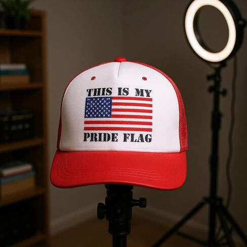 END THE WOKENESS This is My Pride Flag HAT – USA Edition Red in Saudi Arabia
