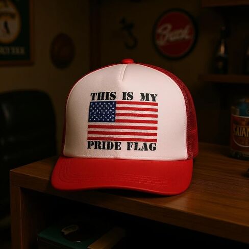 END THE WOKENESS This is My Pride Flag HAT – USA Edition Red in Saudi Arabia