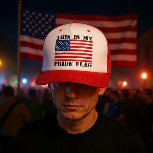 END THE WOKENESS This is My Pride Flag HAT – USA Edition Red in Saudi Arabia