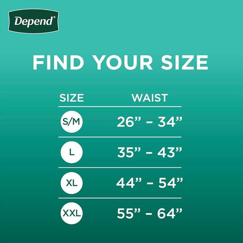 Depend Fresh Protection Adult Incontinence Underwear for Men, Disposable, Maximum, Extra-Extra-Large, Grey, 64 Count in Saudi Arabia