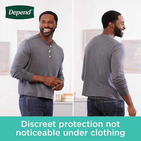 Depend Fresh Protection Adult Incontinence Underwear for Men, Disposable, Maximum, Extra-Extra-Large, Grey, 64 Count in Saudi Arabia