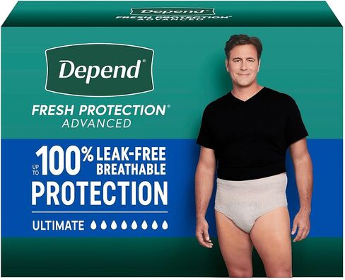 Depend Fresh Protection Advanced for Men, Size M-L (72 Count) in Saudi Arabia