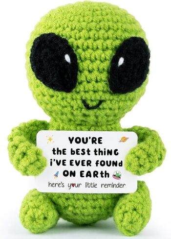 Gifts for Him Her Men Boyfriend Girlfriend Handmade Positive Crochet Alien Valentine's Day Anniversary Birthday Funny Romantic Gifts My Love Men Women Husband Wife Gift in Saudi Arabia
