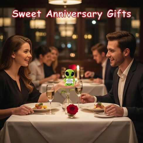 Gifts for Him Her Men Boyfriend Girlfriend Handmade Positive Crochet Alien Valentine's Day Anniversary Birthday Funny Romantic Gifts My Love Men Women Husband Wife Gift in Saudi Arabia