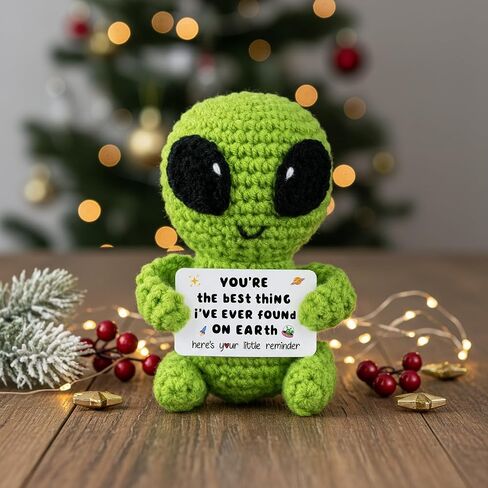 Gifts for Him Her Men Boyfriend Girlfriend Handmade Positive Crochet Alien Valentine's Day Anniversary Birthday Funny Romantic Gifts My Love Men Women Husband Wife Gift in Saudi Arabia