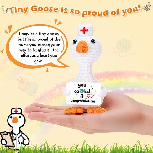 Nurses Week Gifts for Women Nurse Appreciation Gifts Crochet Goose RN Graduation Gift for Nurse, Nursing School Student Graduation Congratulations Present Nurses Day Gift Idea for Her Practitioner LPN in Saudi Arabia
