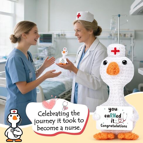 Nurses Week Gifts for Women Nurse Appreciation Gifts Crochet Goose RN Graduation Gift for Nurse, Nursing School Student Graduation Congratulations Present Nurses Day Gift Idea for Her Practitioner LPN in Saudi Arabia