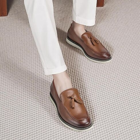 Temeshu Men's Tassel Slip On Loafers Casual Walking Dress Shoes in Saudi Arabia