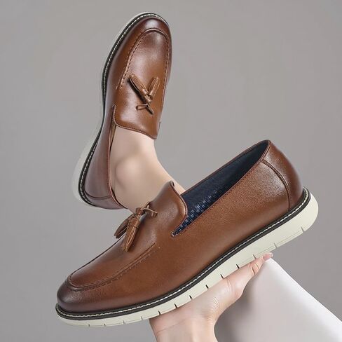 Temeshu Men's Tassel Slip On Loafers Casual Walking Dress Shoes in Saudi Arabia