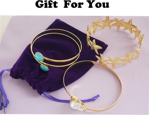 3 Pieces Gold Arm Cuff Jewelry Upper Arm Bracelets Open Bangle Bands Armlet Adjustable Armband Set Fashion accessories for Women in Saudi Arabia