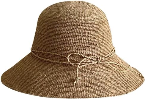Japanese Style Straw Hat Women's Summer Korean Style Sun Big Brim Vacation Sun Hat Foldable (Black one Size) in Saudi Arabia