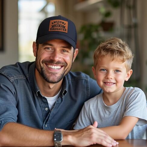 Awesome Like My Daughter Trucker Hat, Fathers Day Birthday Gifts for Dad Husband from Daughter Son in Kuwait