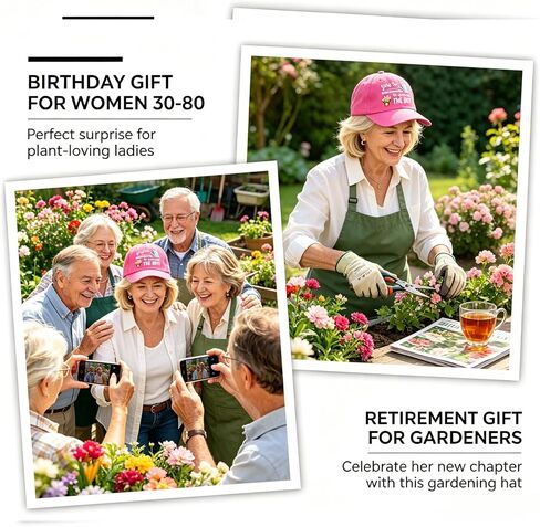 Gardening Hat for Women - Adjustable Cotton Garden Hat, Retirement Gifts for Mom Grandma, Gardening Essentials in Saudi Arabia