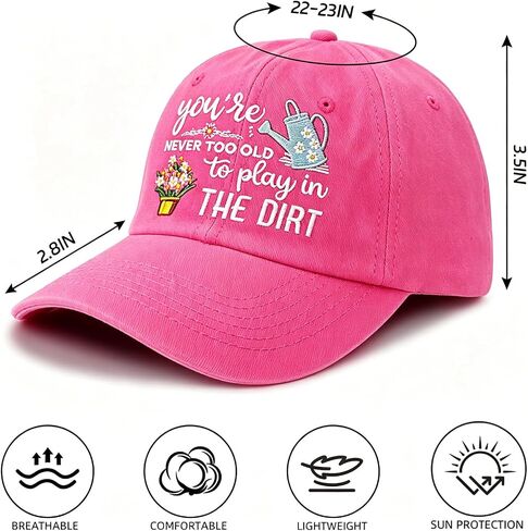 Gardening Hat for Women - Adjustable Cotton Garden Hat, Retirement Gifts for Mom Grandma, Gardening Essentials in Saudi Arabia