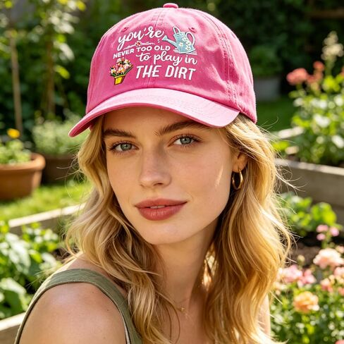 Gardening Hat for Women - Adjustable Cotton Garden Hat, Retirement Gifts for Mom Grandma, Gardening Essentials in Saudi Arabia