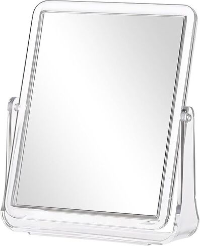 مرآة مكياج من فانيتي ميرور على حامل مزدوج الجوانب، مرآة طاولة قابلة للطي للمكتب، مرآة طاولة محمولة قابلة للطي للسفر مع حمام حامل لارتداء الملابس in Kuwait