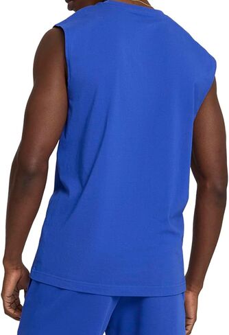 قميص PUMA Mens Essentials No.1 Logo برقبة دائرية بدون أكمام كاجوال - أزرق in Kuwait