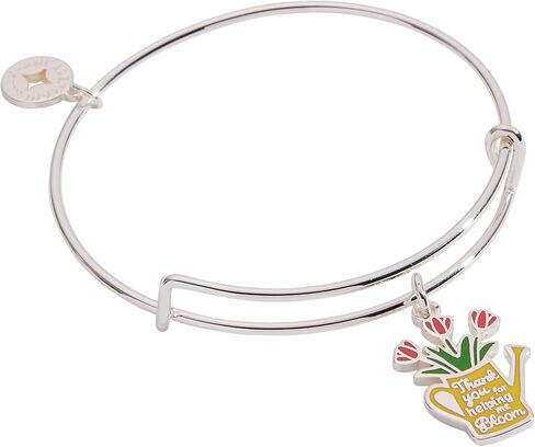 Alex and Ani شكرًا لك على مساعدتي في Bloom Bangle، النحاس الفضي اللامع in Kuwait