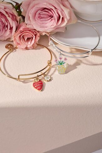Alex and Ani شكرًا لك على مساعدتي في Bloom Bangle، النحاس الفضي اللامع in Kuwait