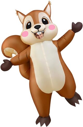 KOOY Squirrel Inflatable Costume for Adult, Full Body Halloween Squirrel Costumes, Blow up Animal Suits, for Women Men Party Masquerades Stage Carnivals Events Holiday in Saudi Arabia