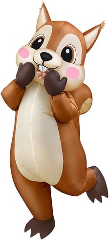 KOOY Squirrel Inflatable Costume for Adult, Full Body Halloween Squirrel Costumes, Blow up Animal Suits, for Women Men Party Masquerades Stage Carnivals Events Holiday in Saudi Arabia