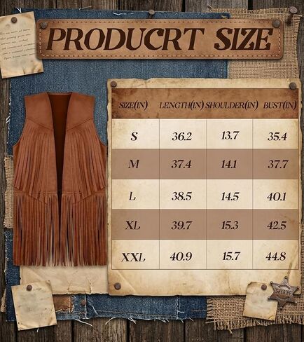 CICOCI Western Outfits for Women With Cowboy hat Cowgirl Costume Tassel Sleeveless Vest Halloween Costume Full Set in Saudi Arabia