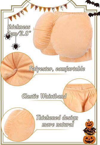 KUOIN Fake Booty Butt Cheeks, Granny Old Lady Costume for Women Cosplay Accessories in Saudi Arabia
